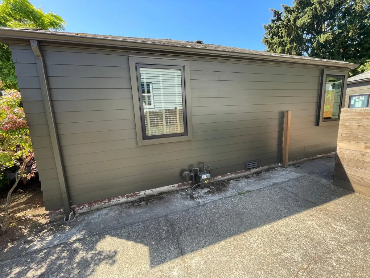 After: repainted side wall and window trim