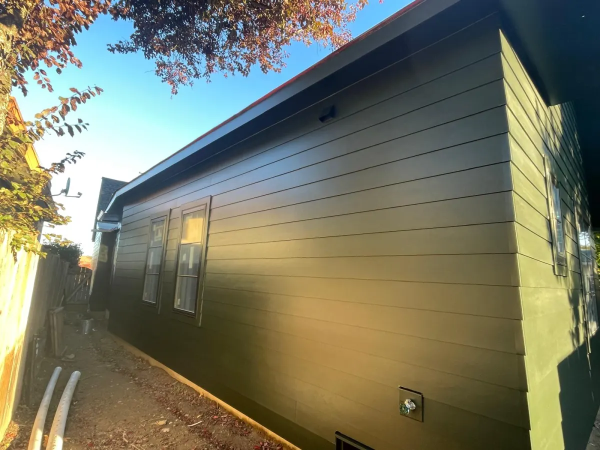 Repainted side wall and window trim