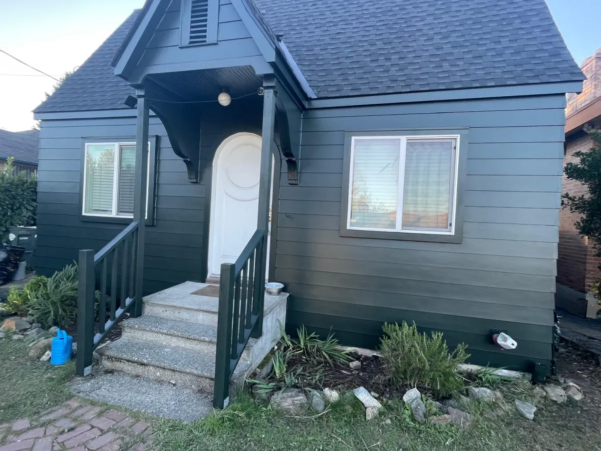 Repainted front porch and entry